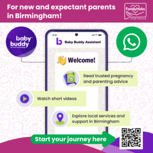 Baby Buddy App advertising banner.